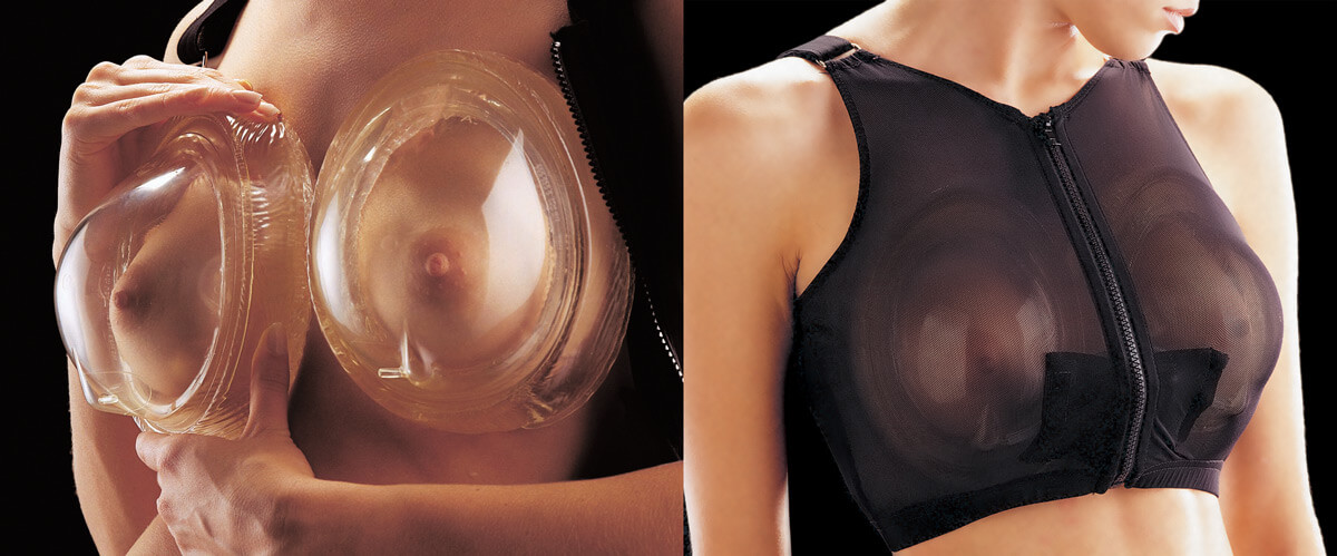 ...gel rim that adheres to the skin around the breast to maintain the vacuu...